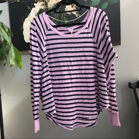 Splendid Tops - Splendid Striped Long Sleeve Easy Crew